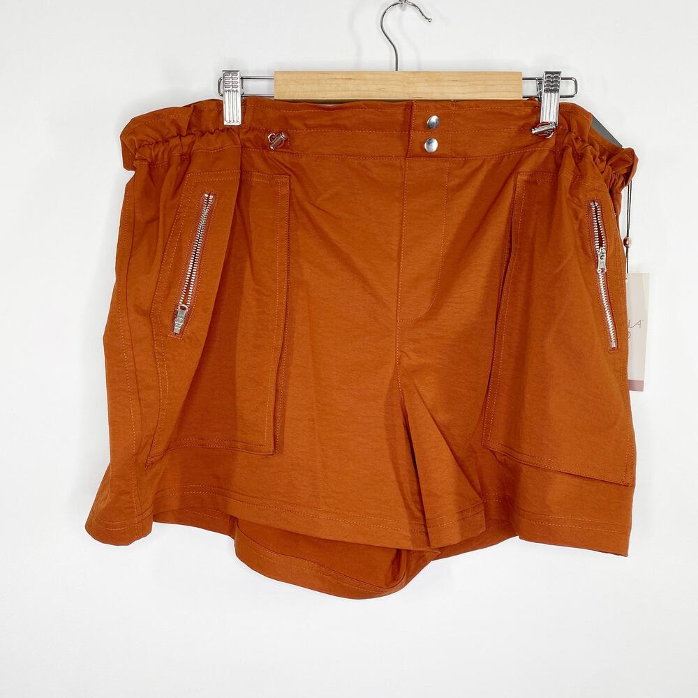 CALIA Carrie Underwood Paperbag Caramelized Walnut Shorts Women's Size XXL NWT